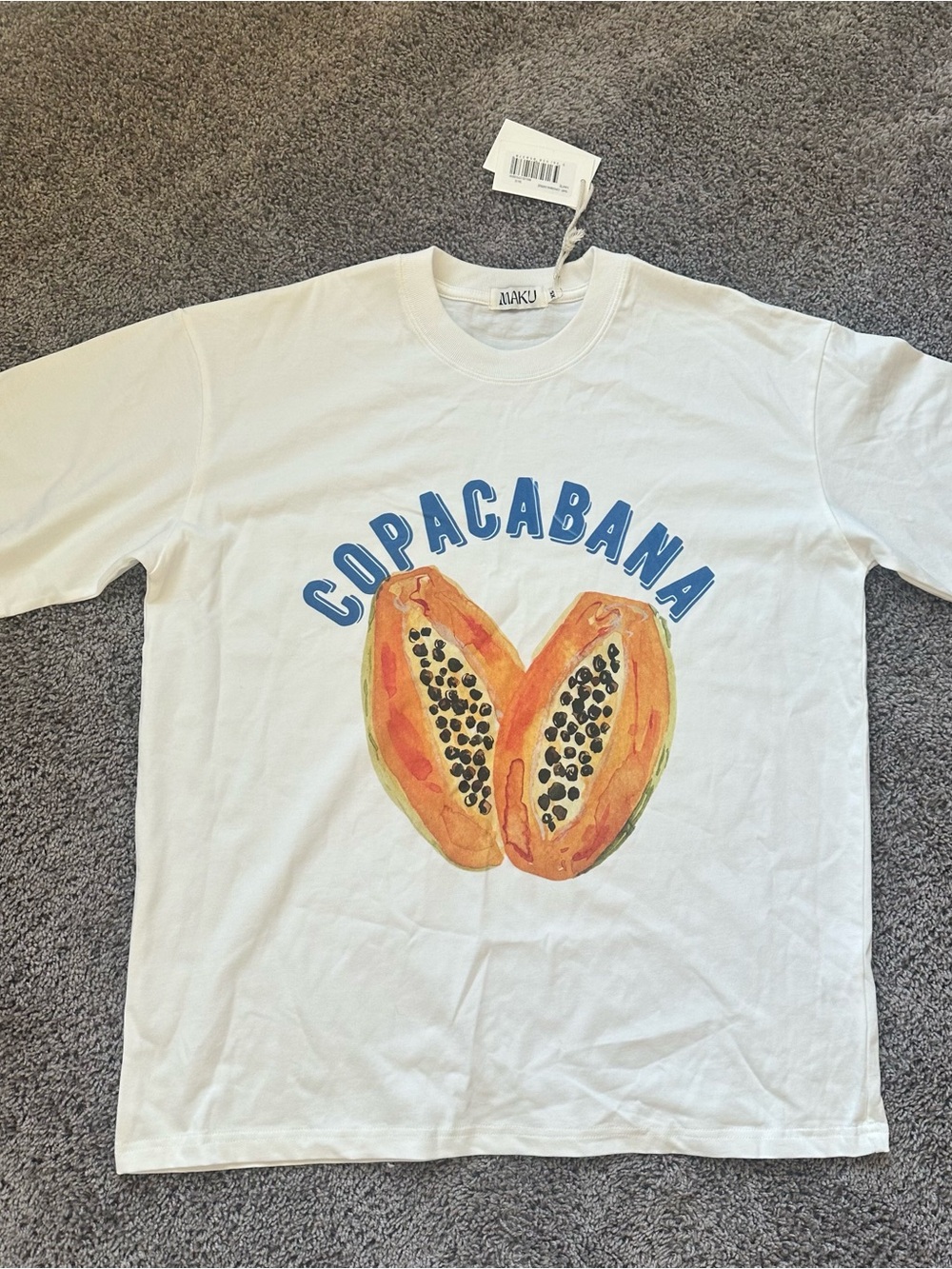Copacabana White Graphic Tee